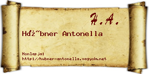 Hübner Antonella névjegykártya